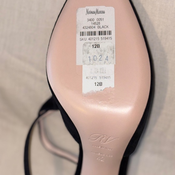 Roger Vivier | "I Love Vivier" Bow Accent Black Suede Mules | Wmns Sz 42 EU - Picture 6 of 10